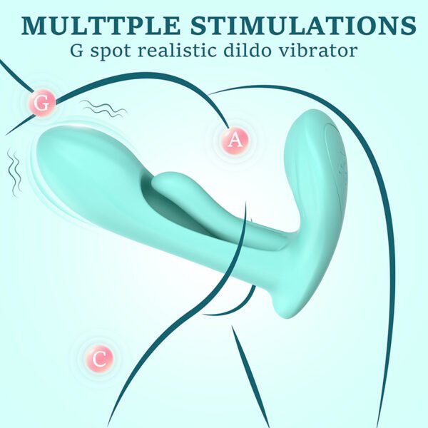 For women only - APP-controlled dildo vibrator, made of silicone material, safe and reliable, stimulates multiple points at the same time