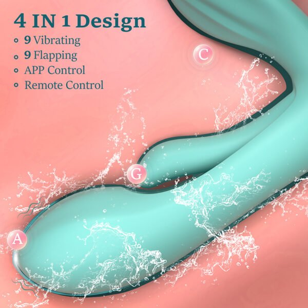 For women only - APP-controlled dildo vibrator, made of silicone material, safe and reliable, stimulates multiple points at the same time