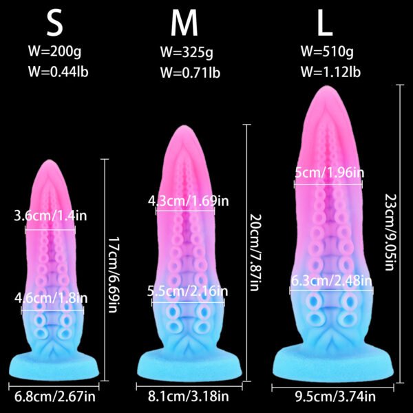 Luminous Anal Dildo Huge Octopus Tentacle Penis Big Monster Dick Animal/Alien Dildo Sex Toys For Adult 18+ Ass Dilator Glowing