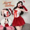 Sexy Bunny Cosplay Costume New Year Outfits Plush Strapless Dress Role Play Nightwear Christmas Party Club Suit