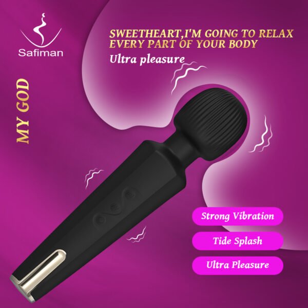 Magnetic Rechargeable Vibrating Wand for Women – Personal Massager, AV Vibrator, Female Pleasure Toy